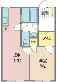 ポルシェ聖蹟桜ヶ丘II【1階】の間取り