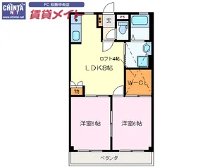 レジデンス善【4階】の間取り