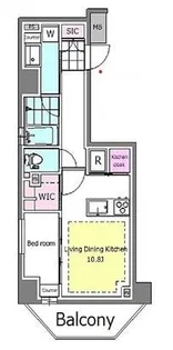 ベルジェンド西日暮里グランセルサス【9階】の間取り
