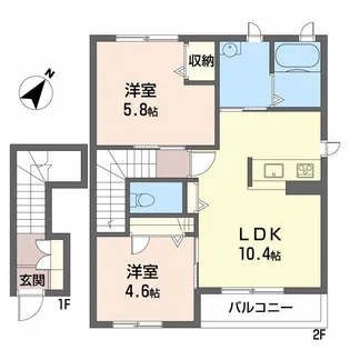 グランクレストAR【2階】の間取り
