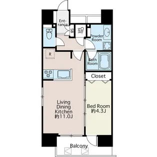 ミュプレ根岸【8階】の間取り