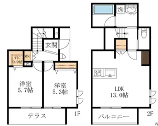 N maison エヌメゾンの間取り