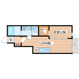 マノアーレ名取駅西 A棟【1階】の間取り