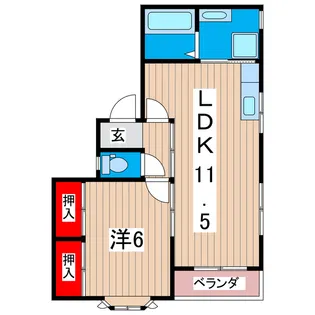 メゾンローレル【2階】の間取り