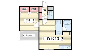 ヴァンベール御苑前【3階】の間取り