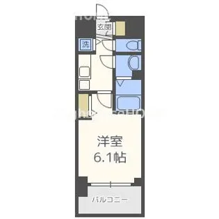 アドバンス大阪城北ルミウス【9階】の間取り