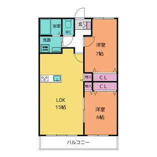 エトワール岡田【4階】の間取り
