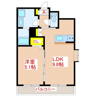 パインツリー城西【4階】の間取り