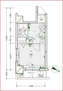 パークウェルツインズ西新宿サウスピア【8階】の間取り
