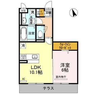 ソッレヴァンテ【1階】の間取り