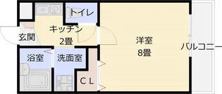 キャッスルえびす【2階】の間取り