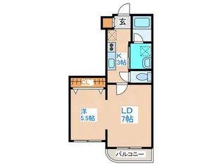 ウエストビレッジ23【2階】の間取り