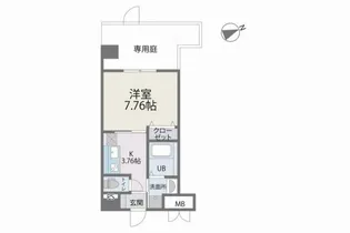 インプルーブ西新【1階】の間取り