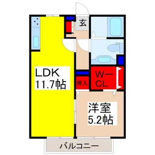 アルト守谷B【1階】の間取り