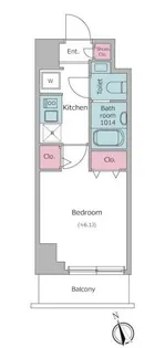 レジディア南品川プレイス【2階】の間取り