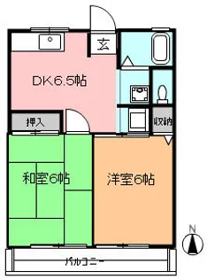 シティハイムヤスダ【2階】の間取り