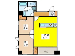 ラクラス日本橋久松町【2階】の間取り