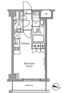 ディームス麻布狸穴町【1階】の間取り