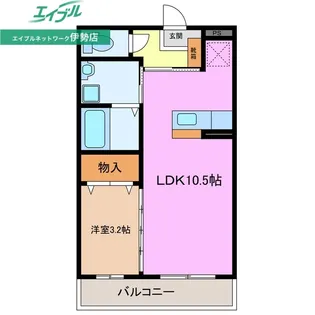 アンジューVII【1階】の間取り