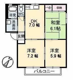 メゾン デラ W A棟【1階】の間取り