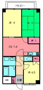 エンゼルハイム山手【3階】の間取り