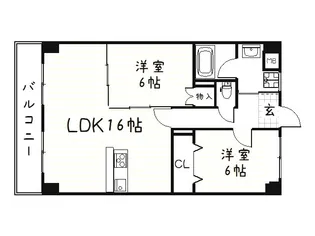 コンフォート・スクエア安部山【2階】の間取り