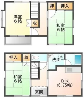 広島県福山市東川口町2【一戸建】の間取り