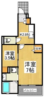 アビターレ【1階】の間取り