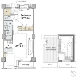 シャレール広尾 2号棟【6階】の間取り