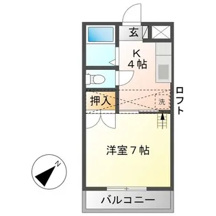 サンライフ古川【3階】の間取り
