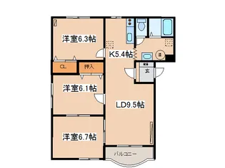 M・Kヒルズ【1階】の間取り