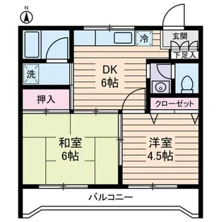ルミエール本宿弐番館【1階】の間取り