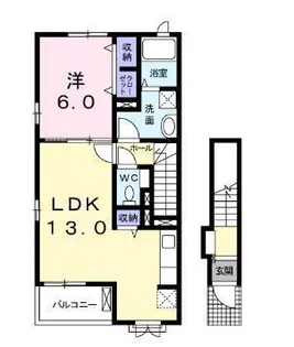 ダイアモンド・ムーン【2階】の間取り