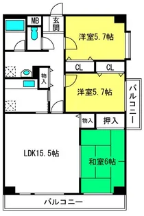 キャラミOMIYA【5階】の間取り