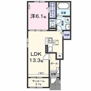 レディアIII【1階】の間取り