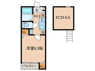 ノルデスタ小竹【3階】の間取り