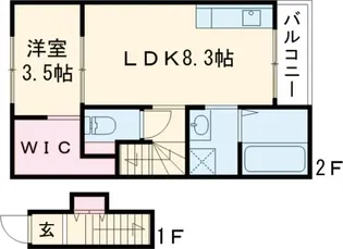 kukuna西蒲田A・B【2階】の間取り