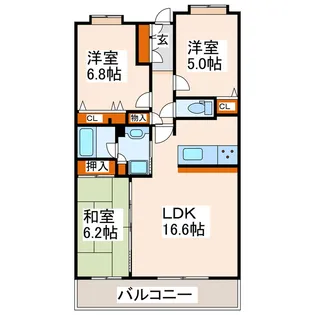 アルバガーデングランデージ白川公園【11階】の間取り