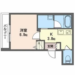シャーメゾン アルバ【2階】の間取り