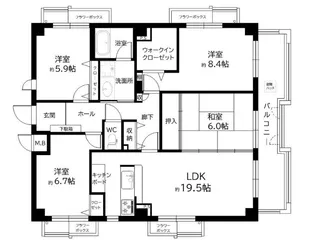 アコーデリア西神中央【3階】の間取り