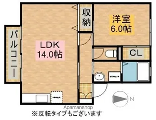 スカイハイツC【2階】の間取り