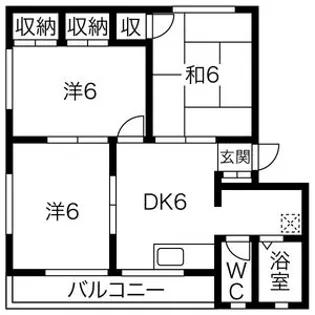 サンピュア与一B【1階】の間取り