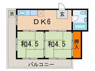 ハイツ西六甲【3階】の間取り