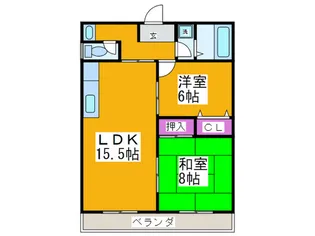 レジデンス川口【2階】の間取り