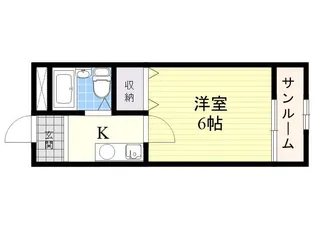 シティハイツ鳳西町【4階】の間取り