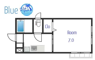 リバーサイドコートB【2階】の間取り
