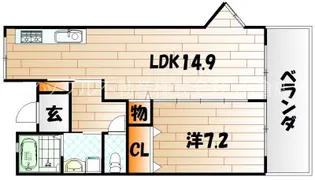 クラシオン木町25棟【6階】の間取り