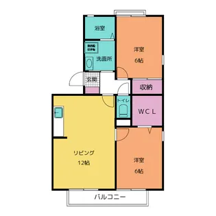 シャトルハナイIII【2階】の間取り