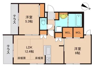 FLOWER FIELDS KASHIWA【1階】の間取り