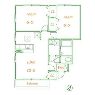 ボナール【1階】の間取り